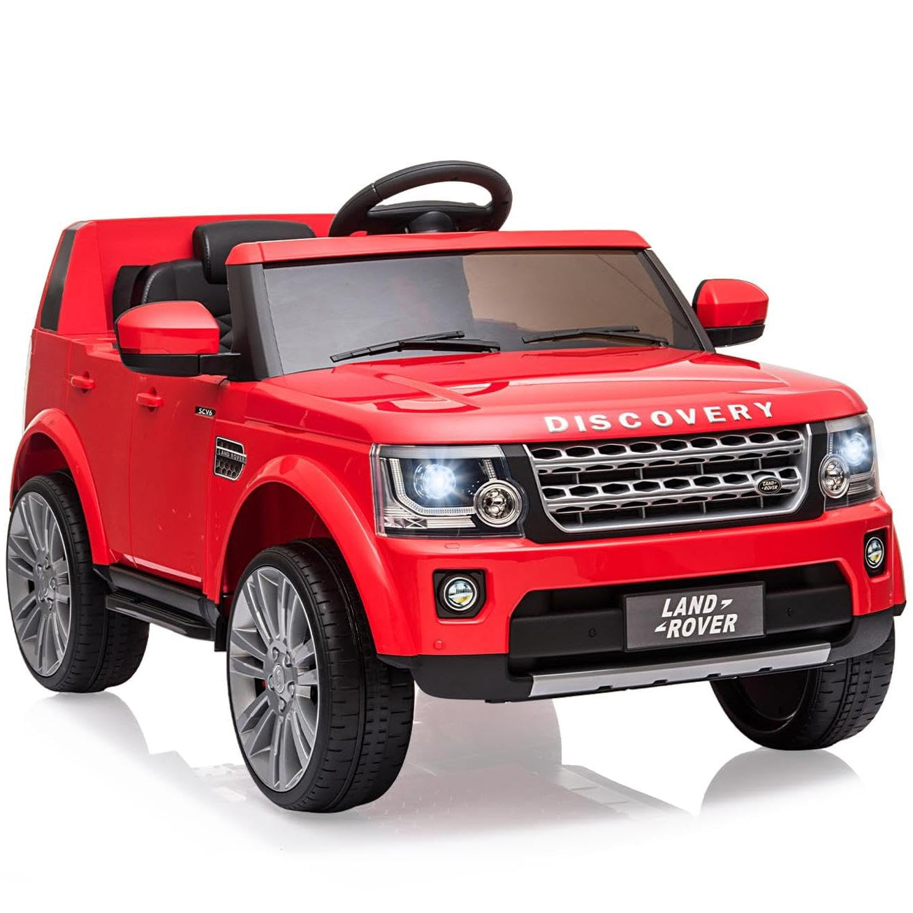 Garvee Ride - P Series: 12V Electric, Remote & Manual Control, Music & LED Lights, Safe Spring Suspension, Adjustable Seat, Red, Ages 3-8