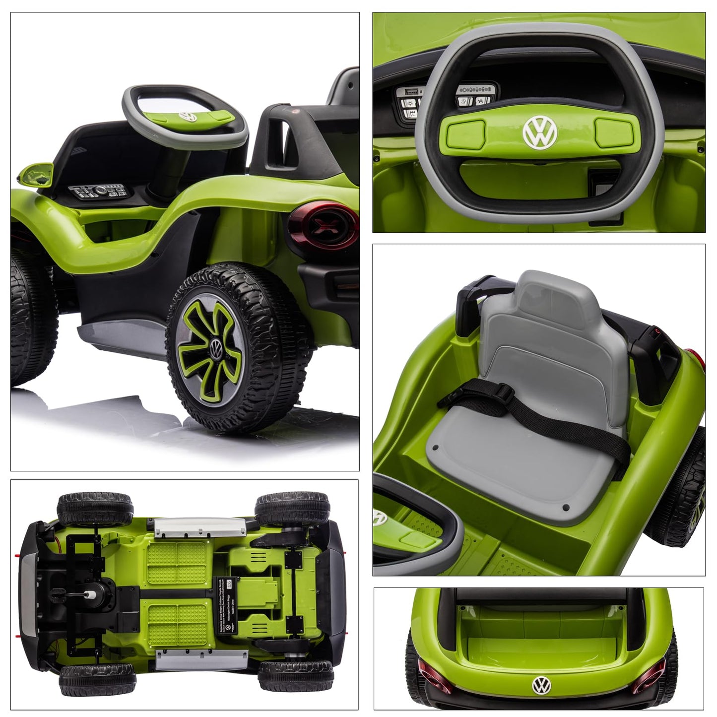 Garvee Ride - P Series: 12V Ride-On Toy With Remote Control | LED Lights, MP3, and Bluetooth | For Boys and Girls, Green