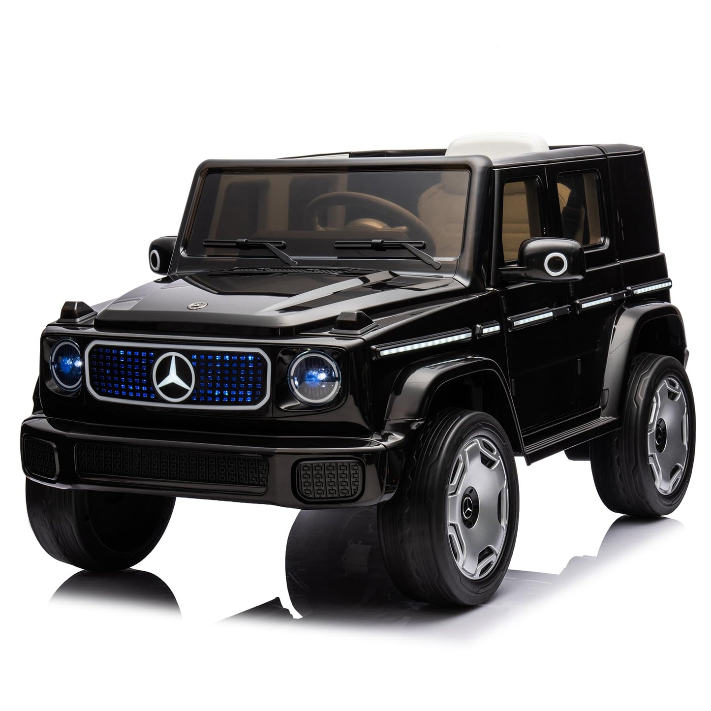 Garvee 12V Mercedes-Benz EQG Kids Ride-On: Dual Motors, 4.0 MPH, LED, USB/BT Music, Remote Control, Soft Start, for Ages 3-7