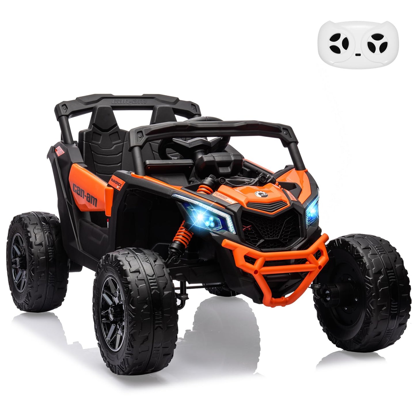 Garvee Ride - P Series: 12V Can-Am Ride-On UTV: Remote Control, Large Seat, Music, LED Lights, Spring Suspension, for Boys & Girls - Pink