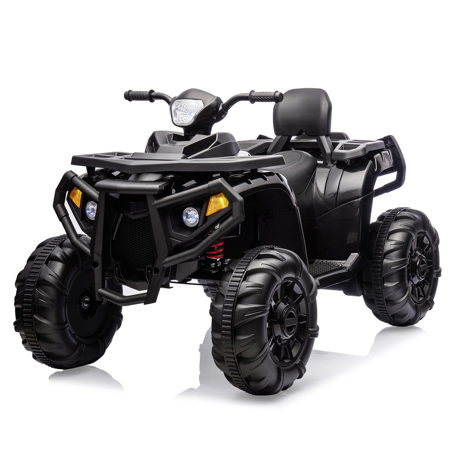Garvee Ride - P Series: 4 Wheeler Electric Vehicle for Big Kids 2 Seater Battery Powered Ride On Toy Car with Spring Suspension, LED Lights, High & Low Speed, Music, USB, Soft Start for Toddlers, Black