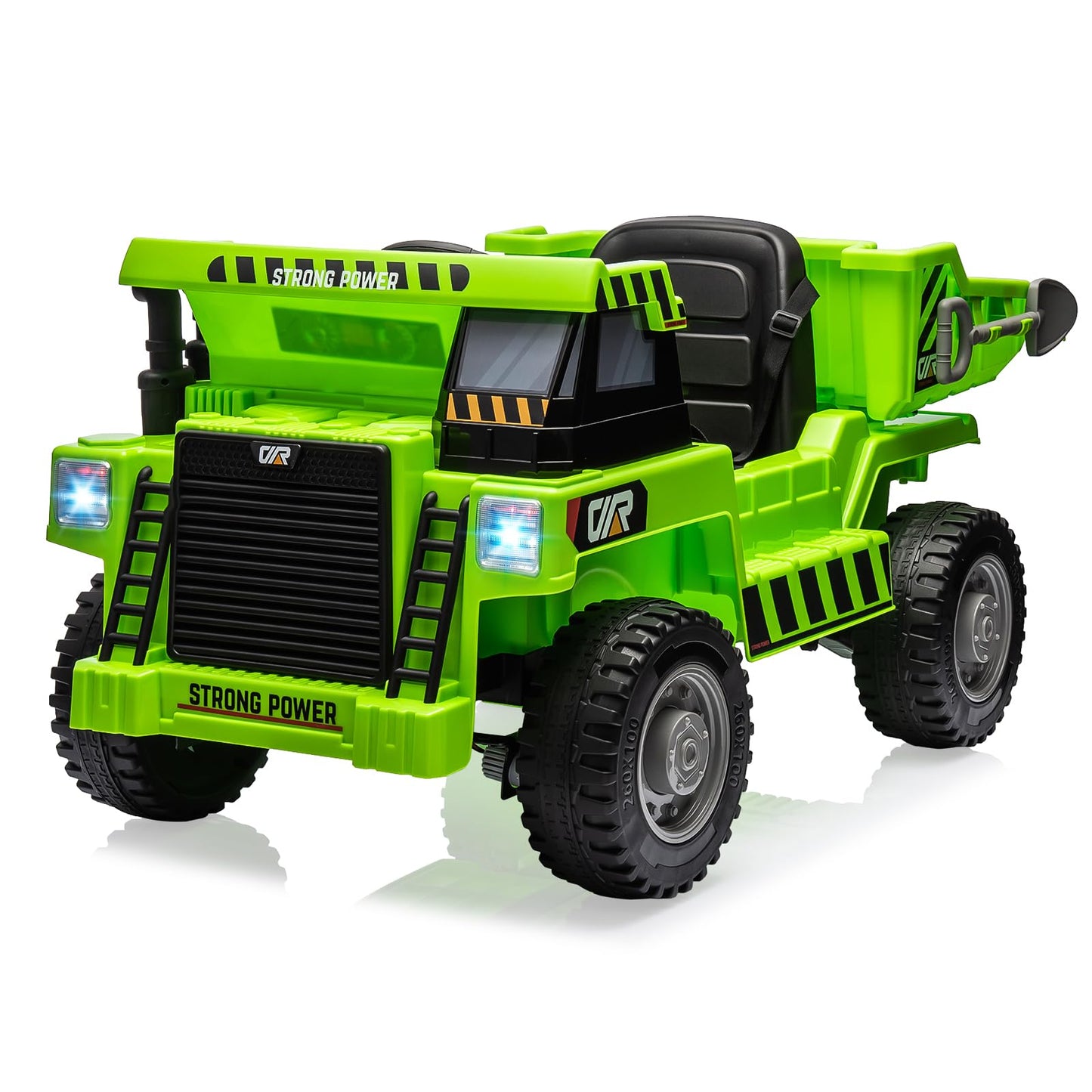 Garvee Ride - P Series: 4WD Ride On Car with Dump Truck, Electric Car for Kids with Remote Control, Toddler Car with Electric Dump Bed & Shovel, 2 Speeds,