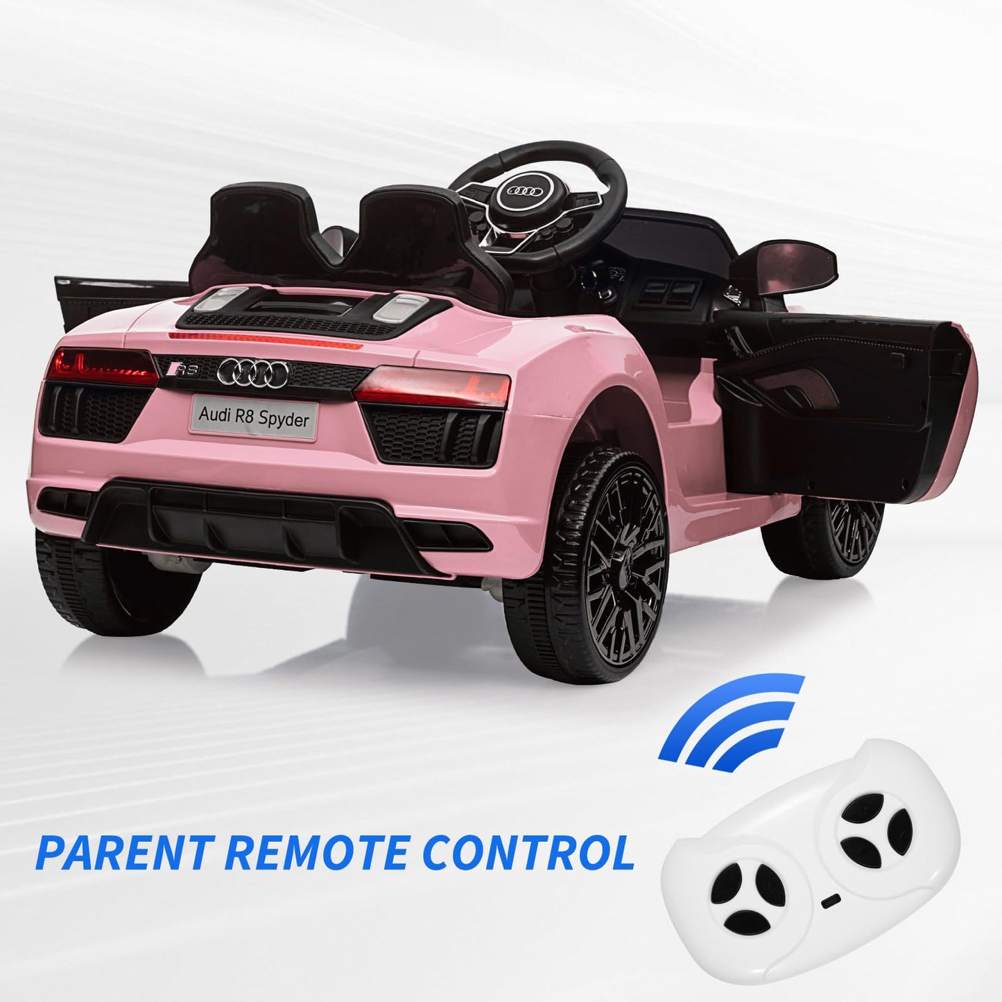 Garvee Ride - P Series: 12V Power Battery Electric Vehicles for 3-7 Toddlers, Licensed Toy Car with Remote Control, MP3 Player - Pink