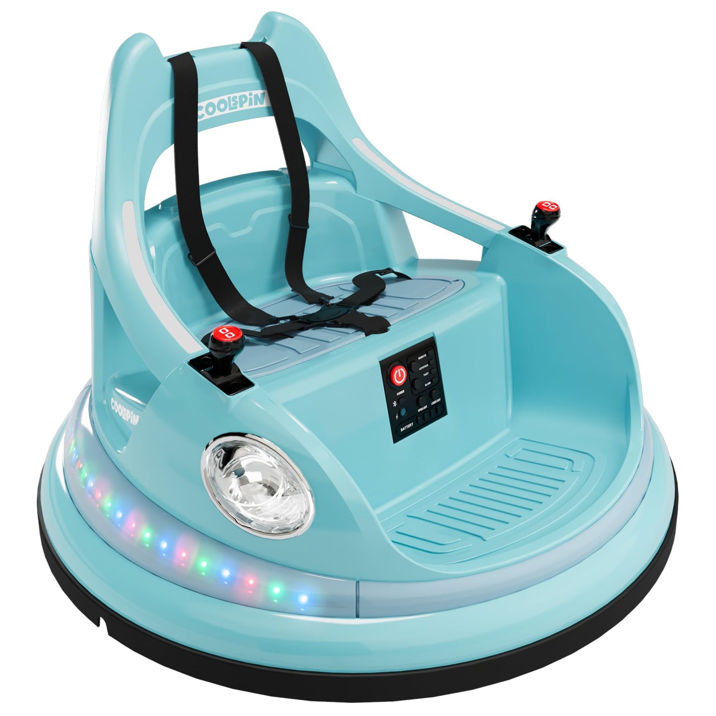 Garvee Ride - P Series: 12V Ride on Toddler Bumping Car W/Remote Control, LED Lights & 360 Degree Spin, ASTM Certified - Blue