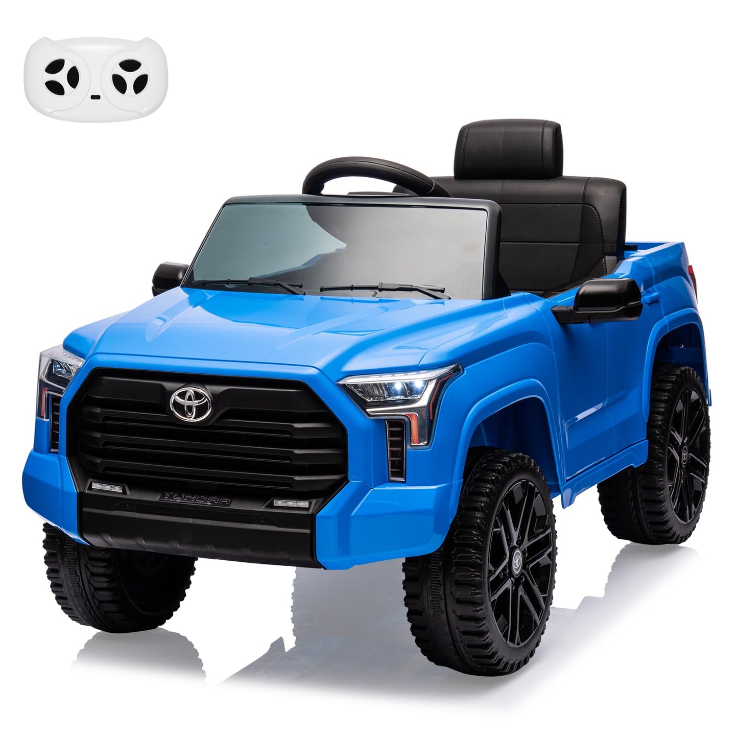 Garvee Ride - P Series: 12V Ride on Car For Kids Age 3+ , Licensed Toyota, with Remote Control, MP3, LED Lights, Suspension System, Double Doors, Safety Belt, Ride On Toys for Boys Girls - Blue