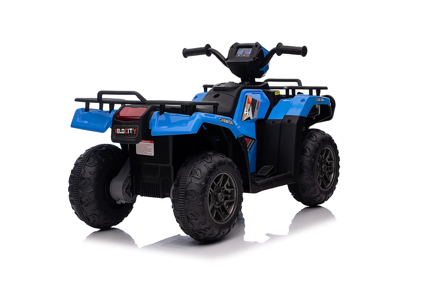 Garvee Ride - P Series: 12V Ride on ATV for Kids, Electric Vehicle for Toddlers,High/Low 2.2mph Safety Speed for Child, Forward/Backward,LED Light, Music,USB for Boys Girls Gift- Blue
