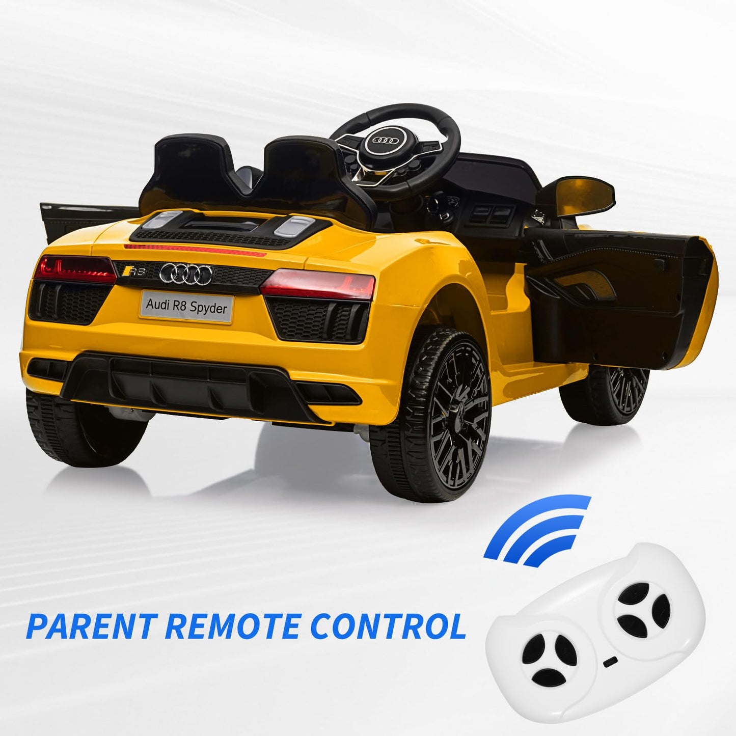 Garvee Ride - P Series: 12V Power Battery Electric Vehicles for 3-7 Toddlers, Licensed Toy Car with Remote Control, MP3 Player - Yellow