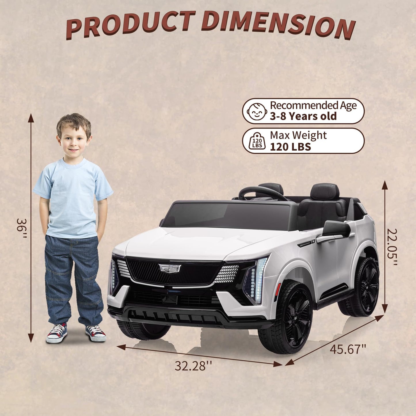 Garvee Ride - P Series: 24V Ride On Car, Licensed Battery Powered Electric Vehicle w/Remote Control, 2 Seater, 4-Wheel Shock Absorbers, Smooth Start, Music, LED Lights for Boys Girls