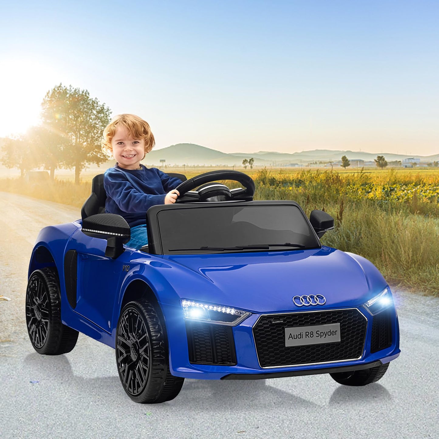 Garvee Ride - P Series: 12V Licensed Audi Ride-On Car: Remote Control, MP3, LED, Bluetooth, Horn, for Ages 3-7