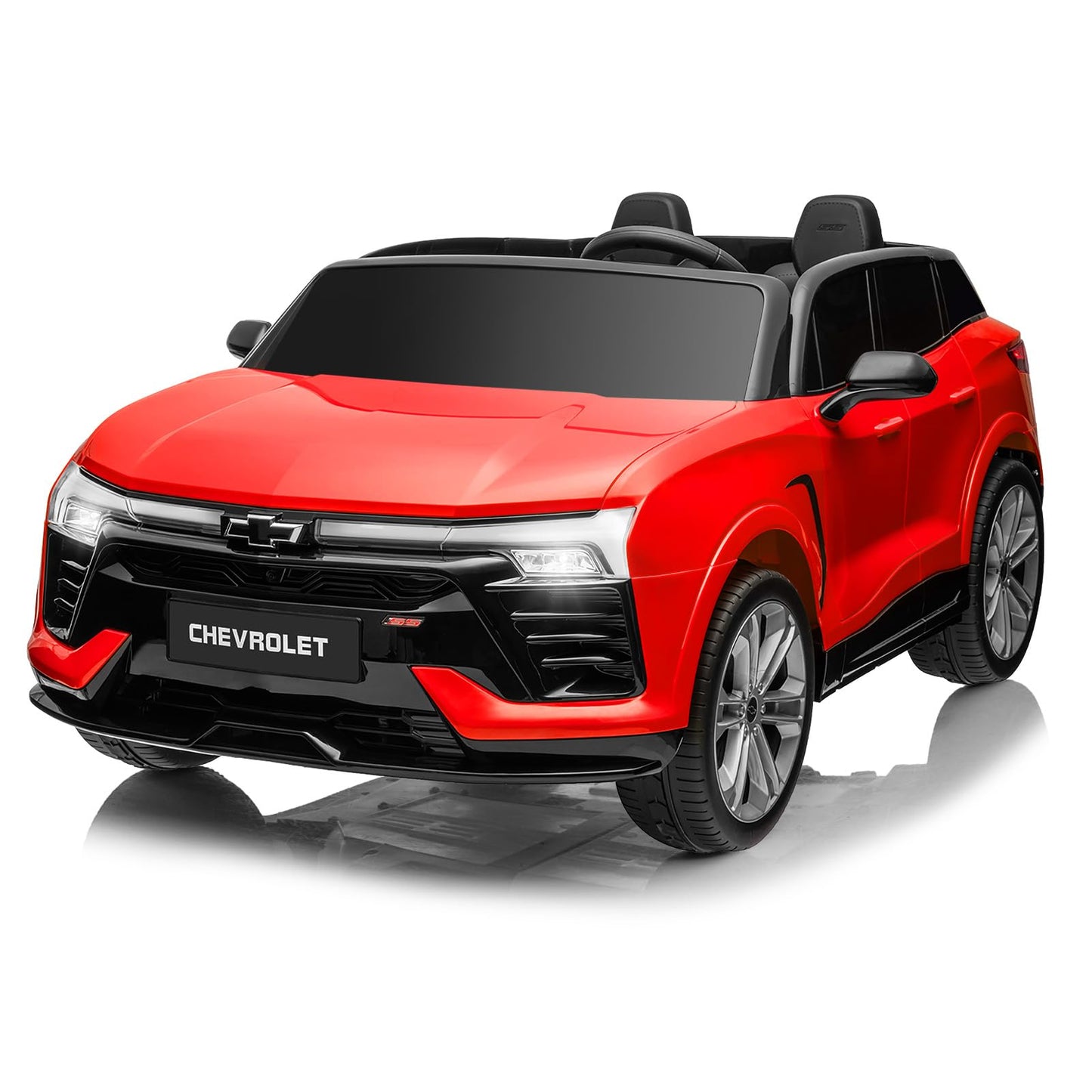 Garvee Ride - P Series: 24V 2-Seater Chevrolet Blazer Kids Car with Remote Control, Bluetooth - Red