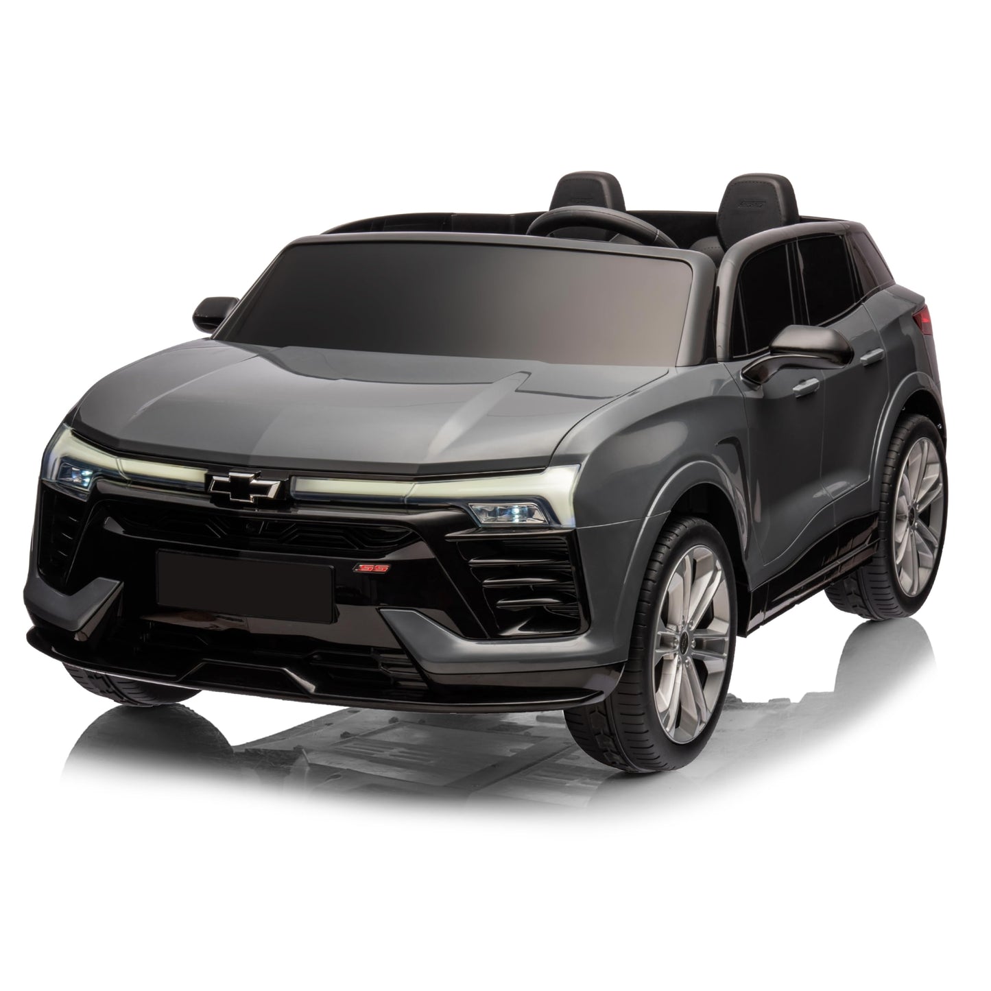 Garvee Ride - P Series: 24V 2-Seater Chevrolet Blazer Kids Car with Remote Control, Bluetooth - Grey