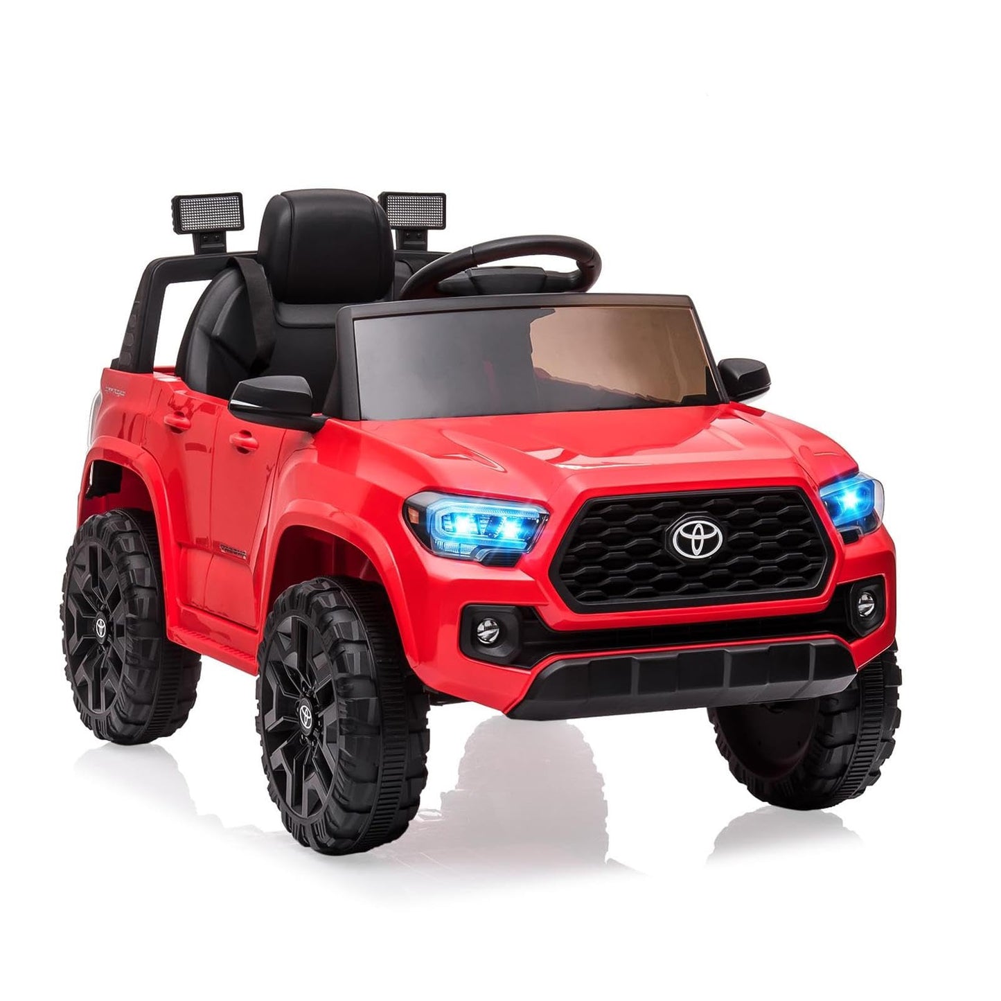 Garvee Ride - P Series: 12V Toyota Tacoma Kids Car, Spring Suspension, with LED Light - Red