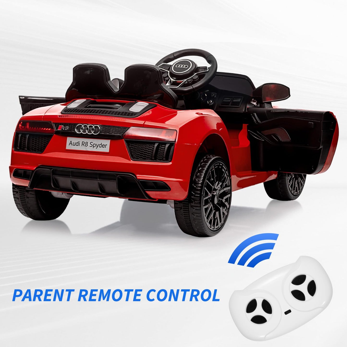 Garvee Ride - P Series: 12V Power Battery Electric Vehicles for 3-7 Toddlers, Licensed Toy Car with Remote Control, MP3 Player - Red