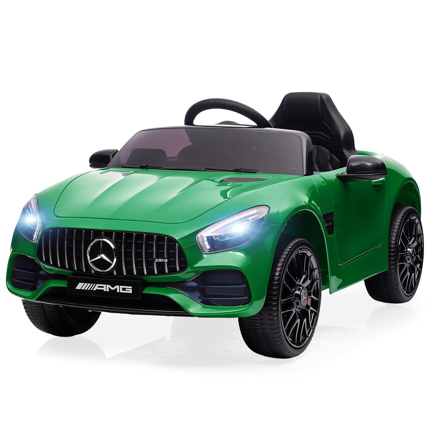 Garvee Ride Car for Kids, 12V Power Battery Electric Vehicles for 3-7 Toddlers, Licensed Mercedes-Benz with Remote Control, MP3 Player - Green