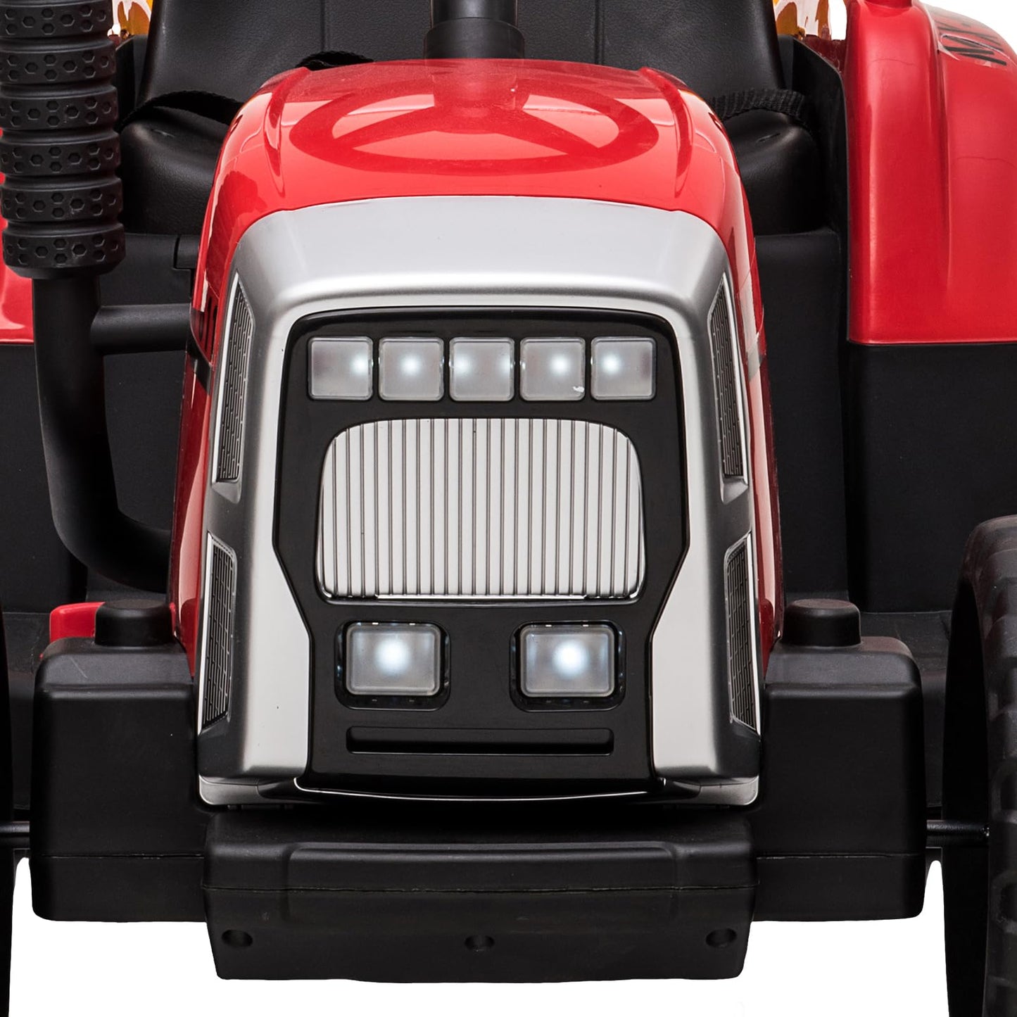 Garvee Ride - P Series: 12V Electric Tractor & Trailer for Kids, 3-6 Yrs - With RC - Red / 35W
