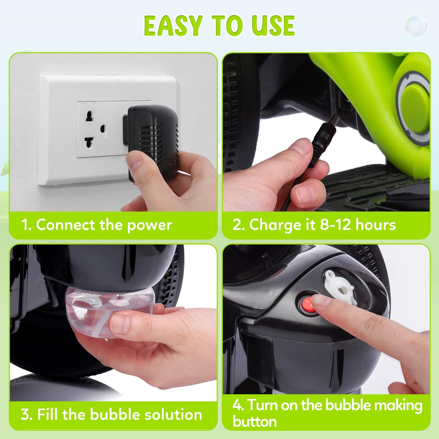Garvee Ride - P Series: 6V Battery-Powered Electric Motorcycle with 1.9 Mph Speed, Led Headlights, Music, Pedal, Forward/Reverse, 3 Wheels | Motorbike Toy Gift for Toddlers 3 and Up - Green