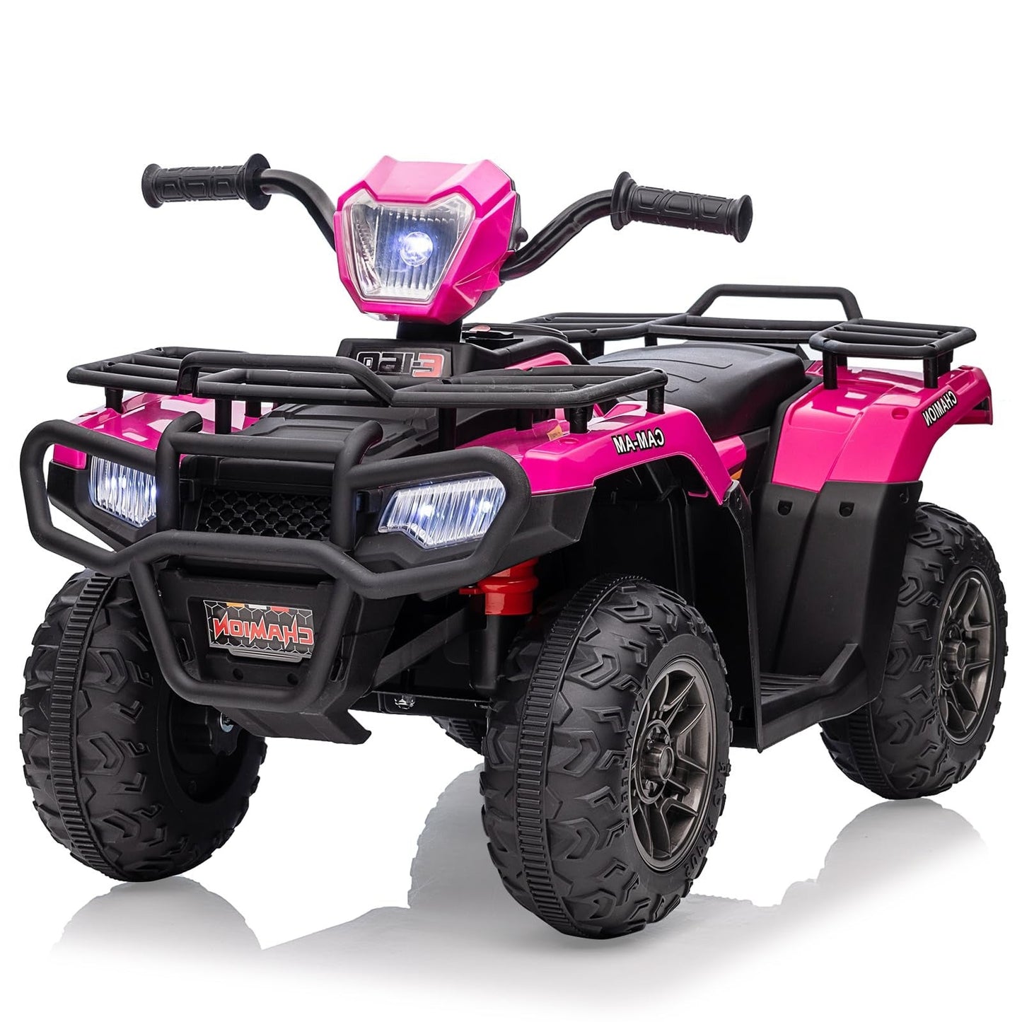 Garvee Ride - P Series: 12V Ride on ATV for Kids, Electric Vehicle for Toddlers,High/Low 2.2mph Safety Speed for Child, Forward/Backward,LED Light, Music,USB for Boys Girls Gift- Pink