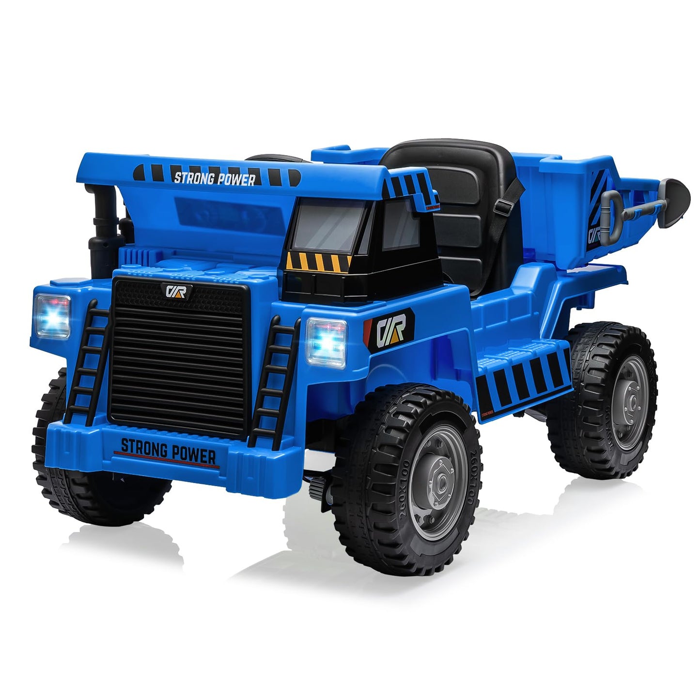 Garvee Ride - P Series: 4WD Ride On Car with Dump Truck, Electric Car for Kids with Remote Control, Toddler Car with Electric Dump Bed & Shovel, 2 Speeds,