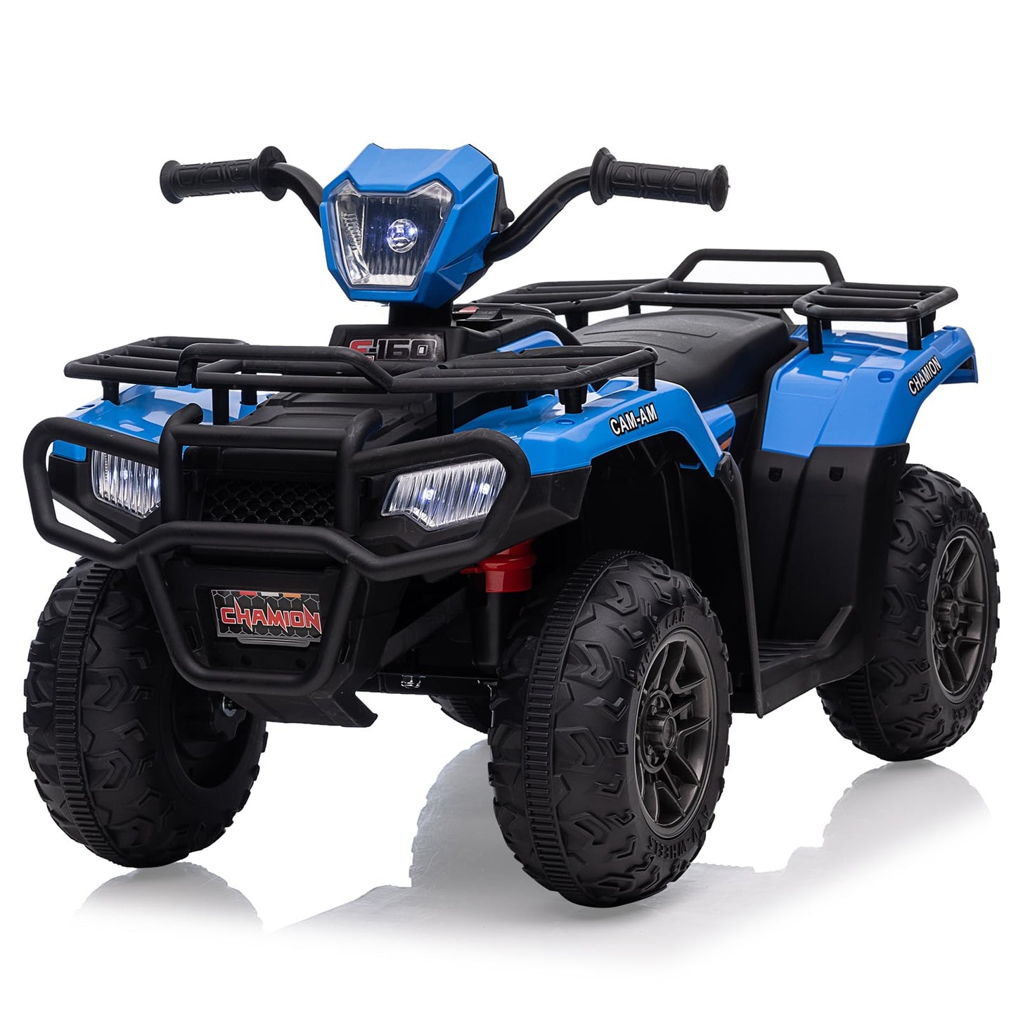 Garvee Ride - P Series: 12V Ride on ATV for Kids, Electric Vehicle for Toddlers,High/Low 2.2mph Safety Speed for Child, Forward/Backward,LED Light, Music,USB for Boys Girls Gift- Blue