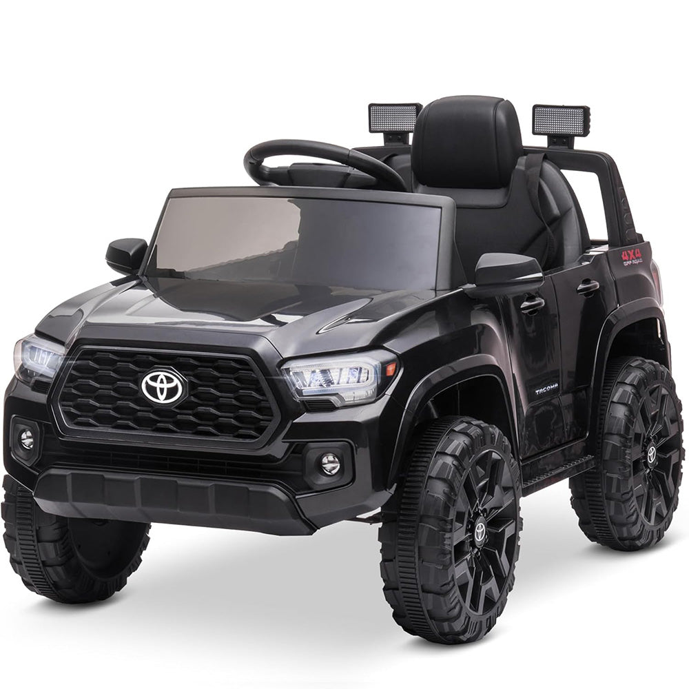 Garvee Ride - P Series: 12V Toyota Tacoma Kids Car, Spring Suspension, with LED Light - Black
