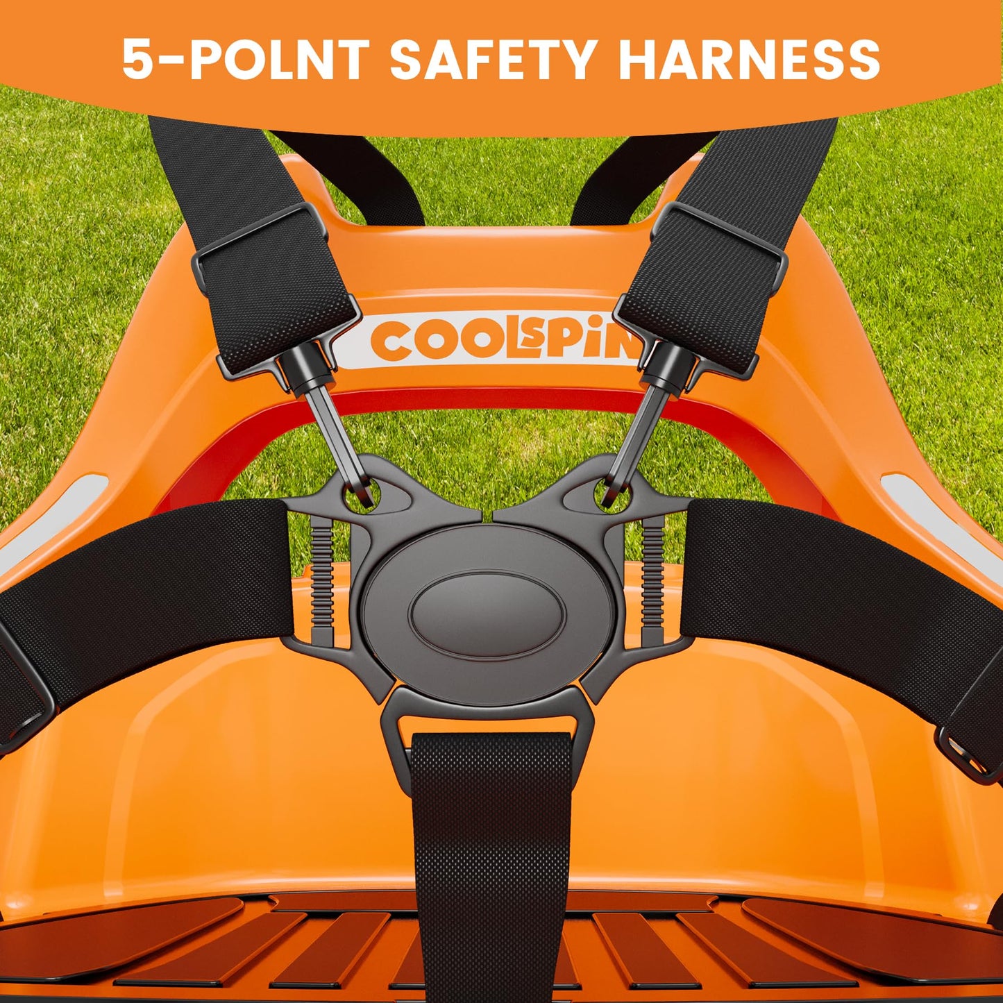 Garvee Ride - P Series: 12V Ride on Toddler Bumping Car W/Remote Control, LED Lights & 360 Degree Spin, ASTM Certified - Orange
