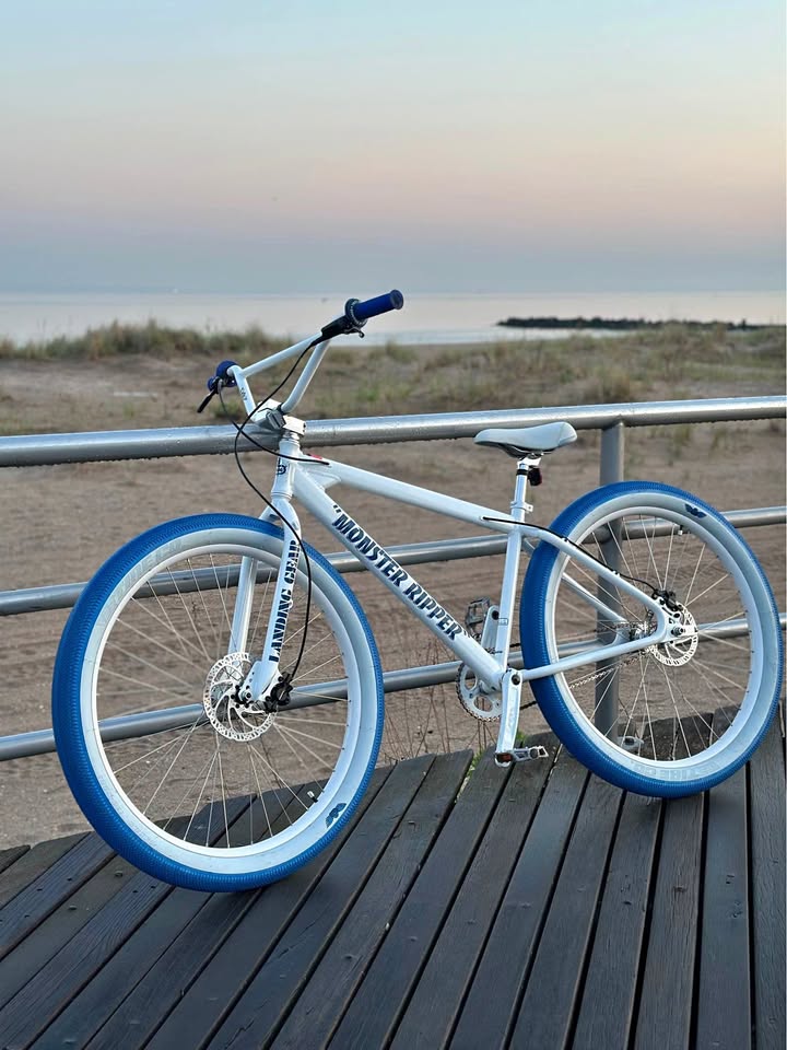 Custom white Monster Ripper 29-inch BMX