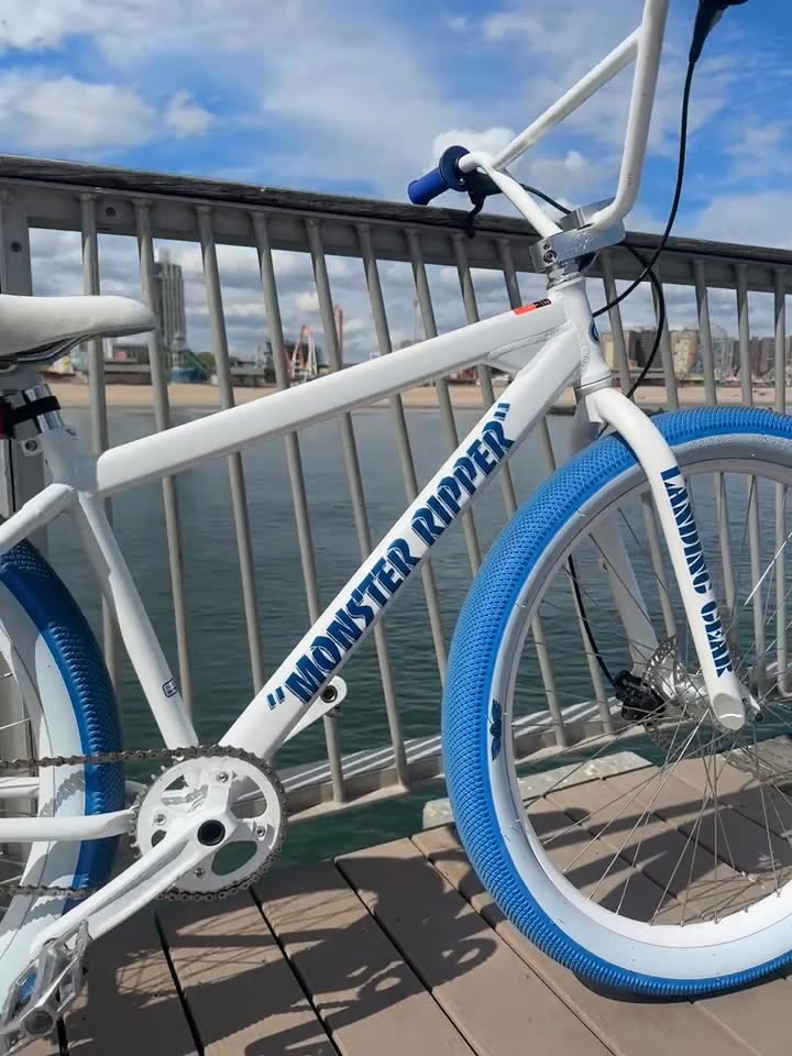 Custom white Monster Ripper 29-inch BMX