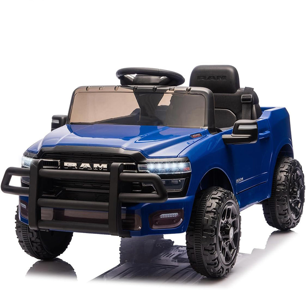 Garvee Ride On Pickup Truck Car 12V Battery Powered Electric Vehicle with Remote Control & Suspension System, Double Doors, Seat Belt, LED Lights, Music - Kids Outdoor Toy