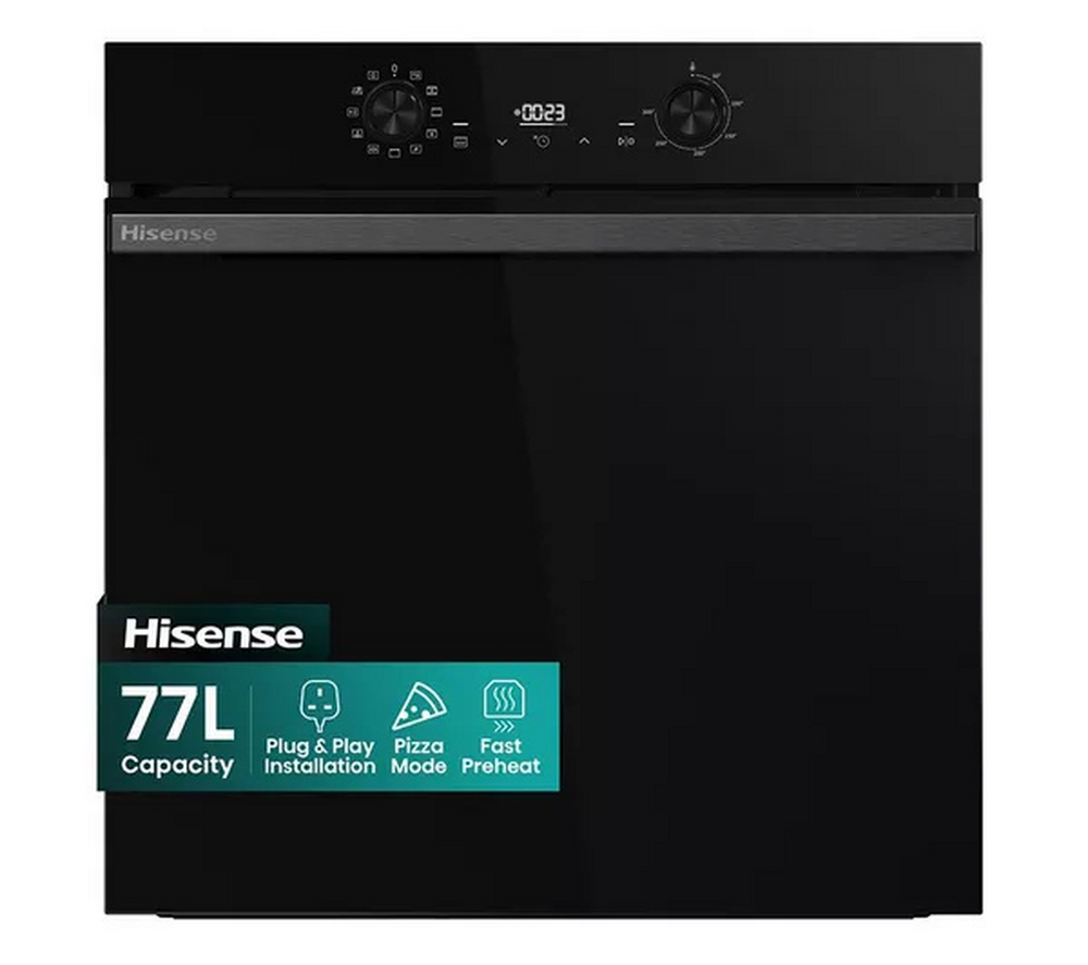 Hisense BI622ABPGUK Hi4 59.5cm Built In Plug & Play Electric Single Steam Oven Jet Black