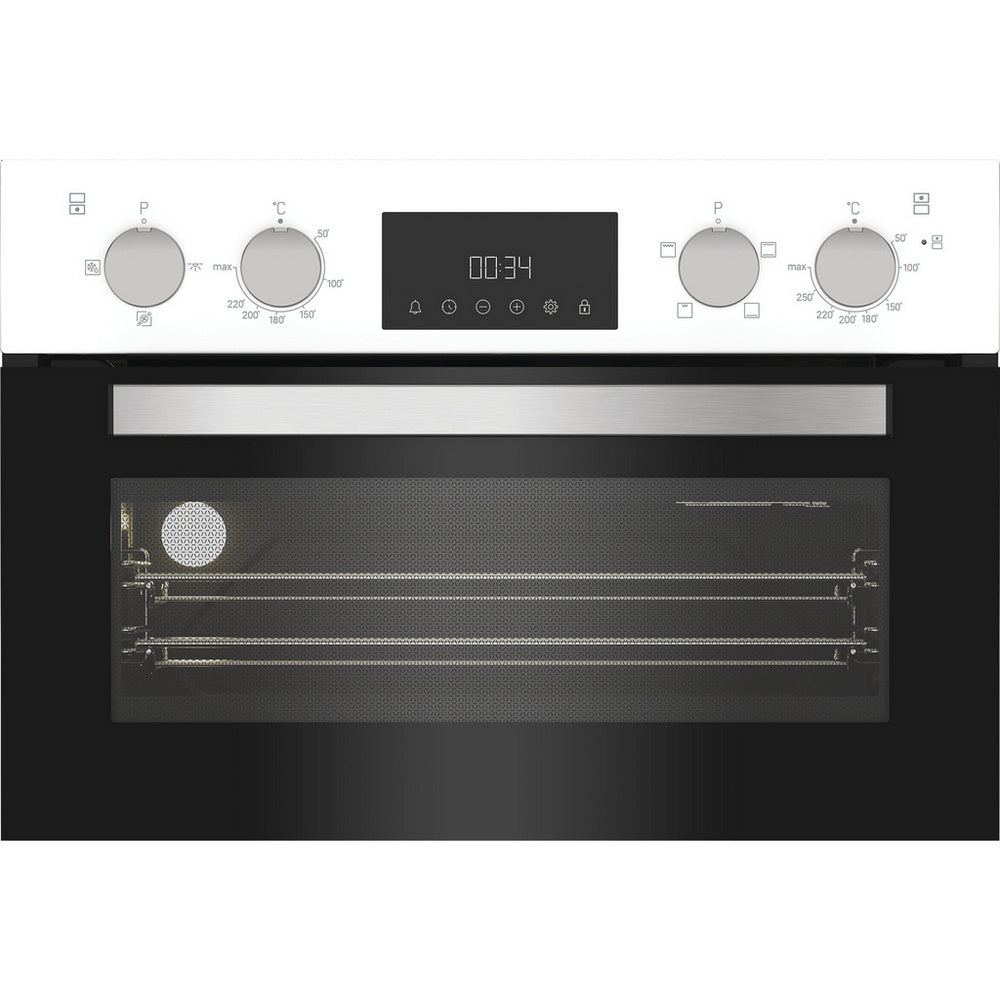 Hotpoint DIH10DW Built In Electric Double Oven with Enamel Liners White