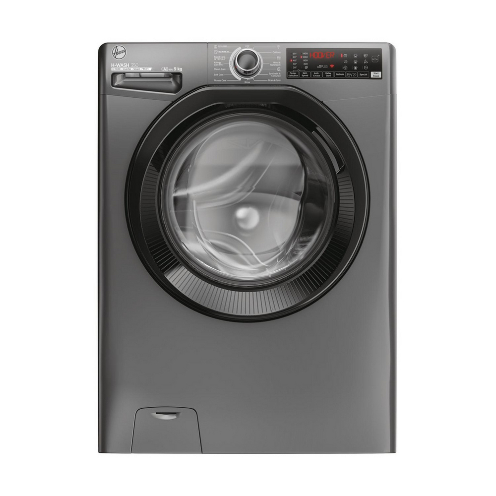 Hoover H3WPS496TAMBR68 H-Wash 350 9kg 1400 Spin Front Loading Washing Machine Graphite