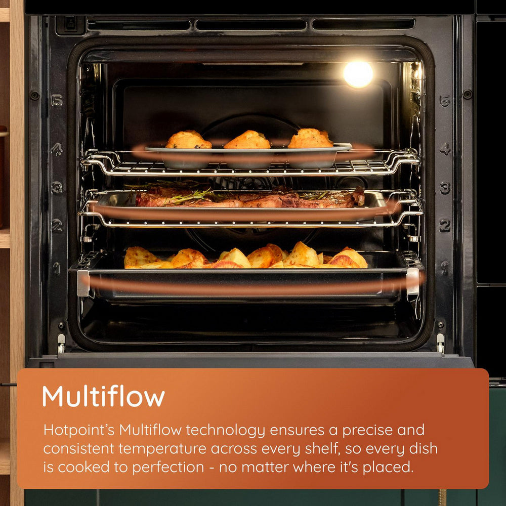 Hotpoint HO455HBUK Class 2 Built-In Single Multifunction Oven with Multiflow Black