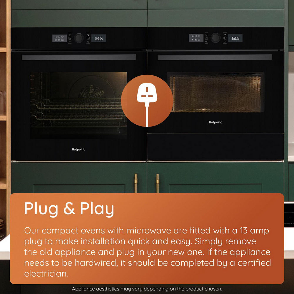 Hotpoint HO455HBUK Class 2 Built-In Single Multifunction Oven with Multiflow Black