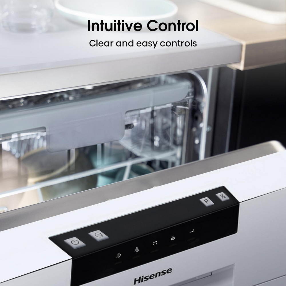 Hisense Hi4 HS523E15WUK Freestanding Slimline Dishwasher 10 Place Settings White