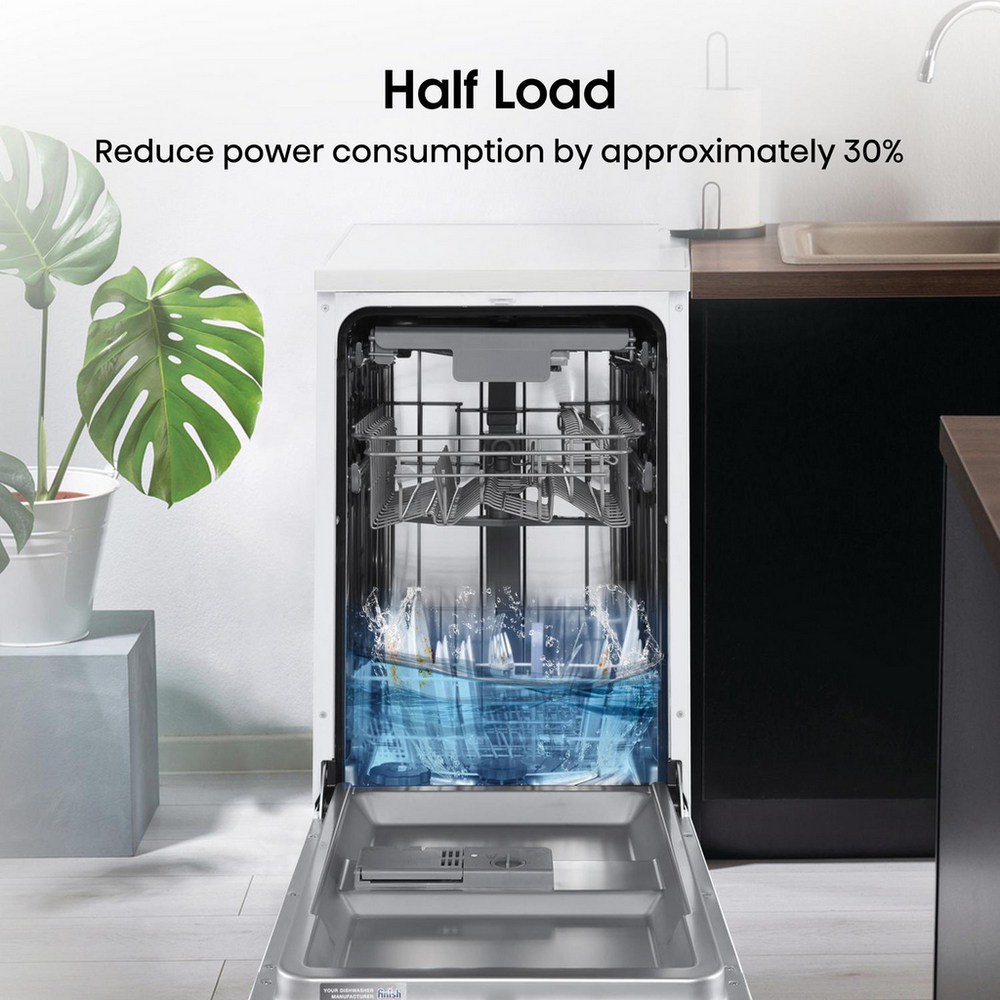 Hisense Hi4 HS523E15WUK Freestanding Slimline Dishwasher 10 Place Settings White