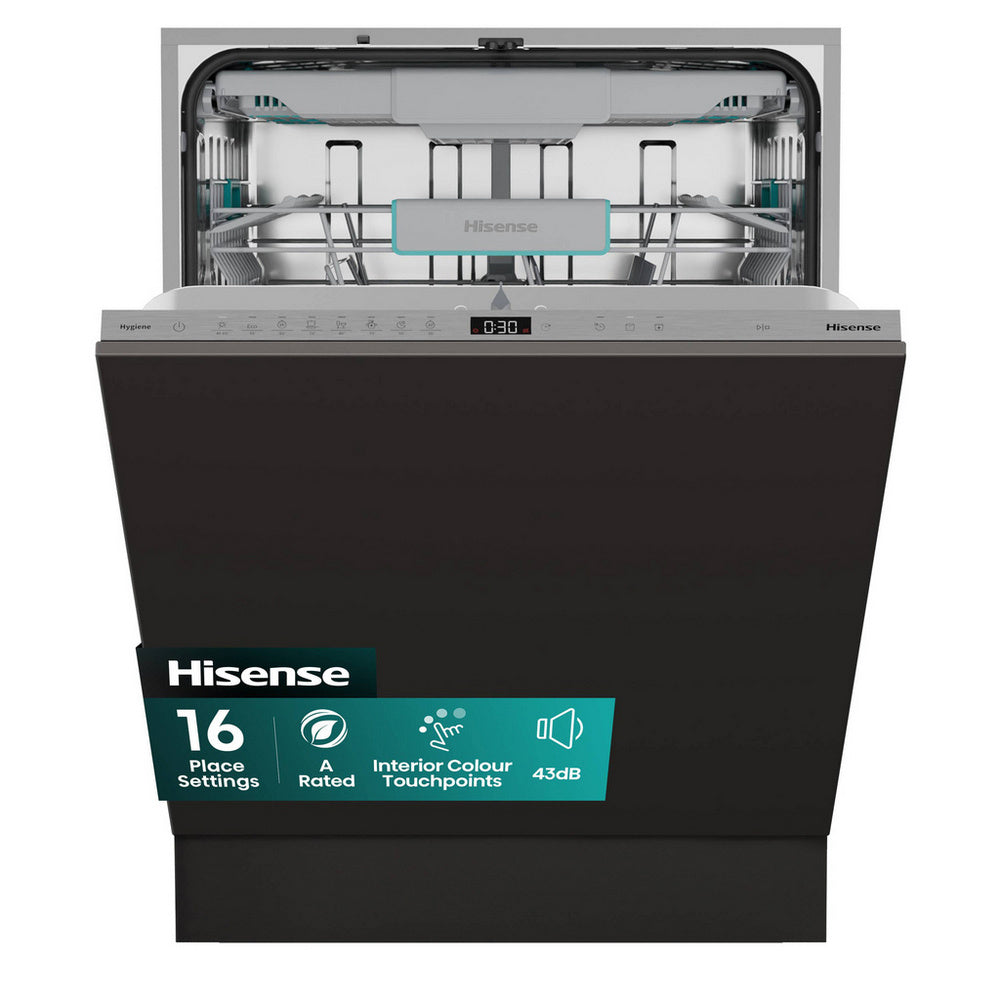 Hisense Hi6 HV16AUK Full-Size Fully Integrated Dishwasher 16 Place Settings