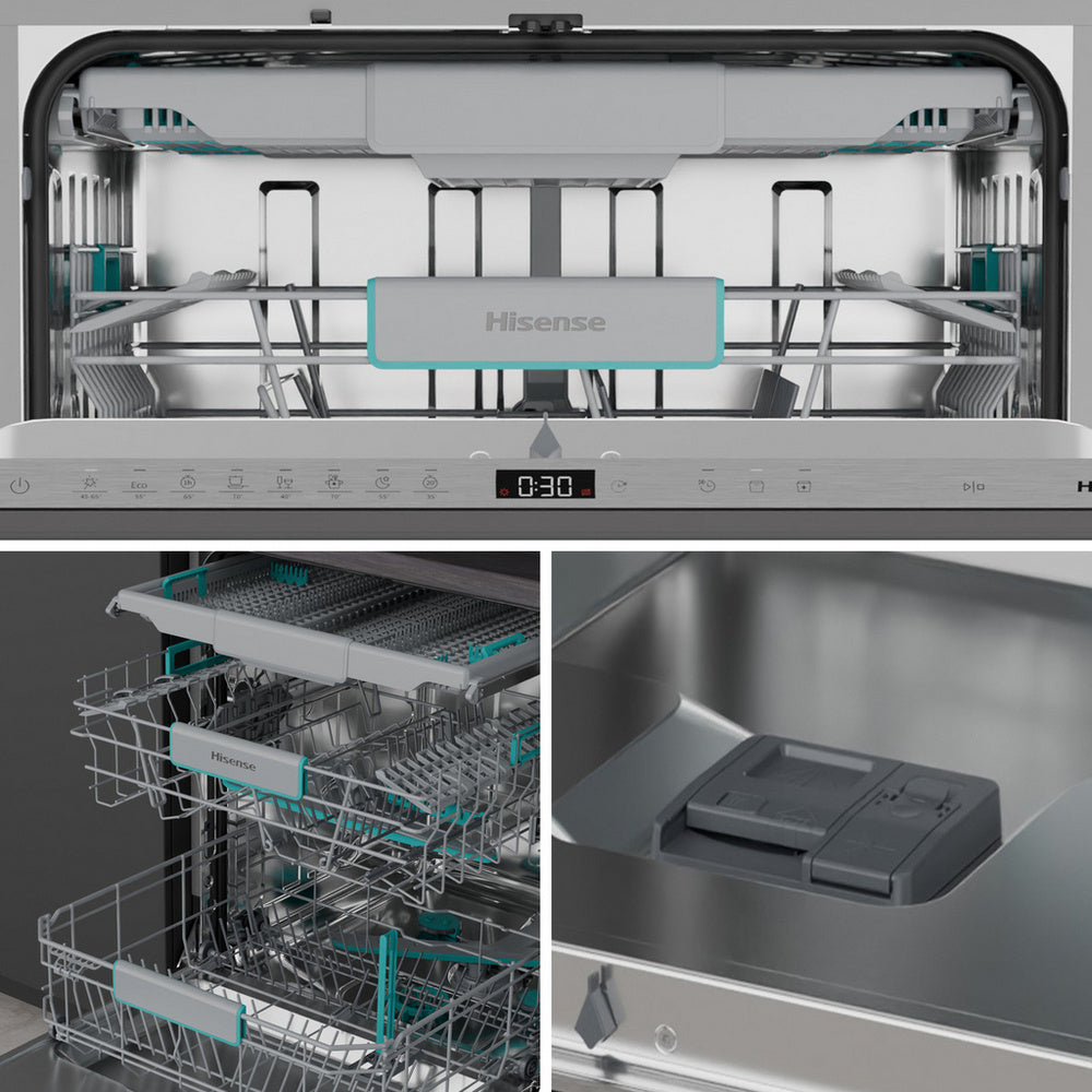 Hisense Hi6 HV16AUK Full-Size Fully Integrated Dishwasher 16 Place Settings