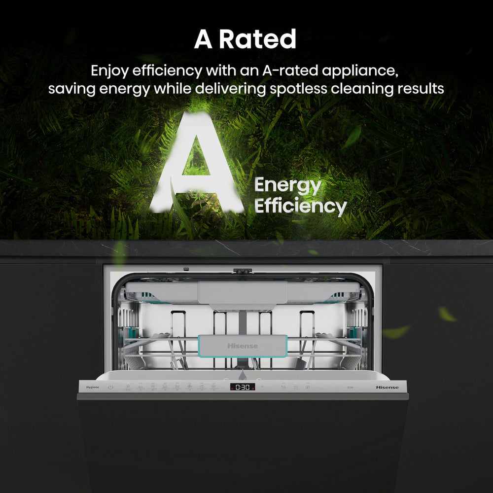 Hisense Hi6 HV16AUK Full-Size Fully Integrated Dishwasher 16 Place Settings