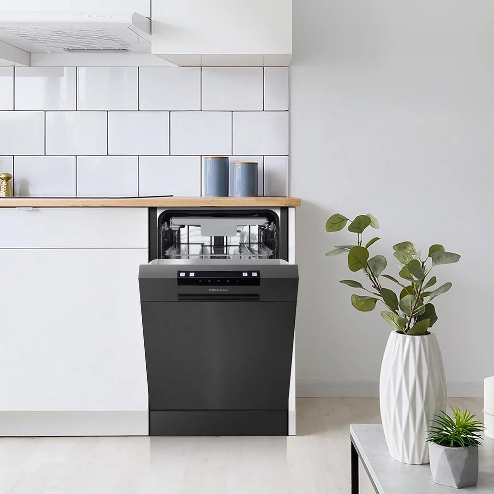 Hisense HS523E15BUK Slimline Freestanding Dishwasher 10 Place Settings Black - E Rated