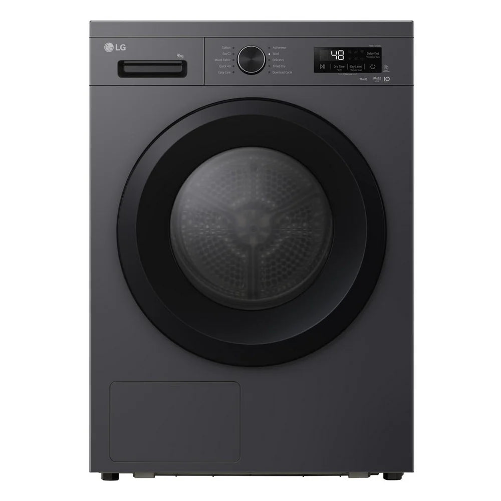 LG RHX1009NMK Sensor Dry 9kg WiFi Enabled Freestanding Heat Pump Tumble Dryer Grey