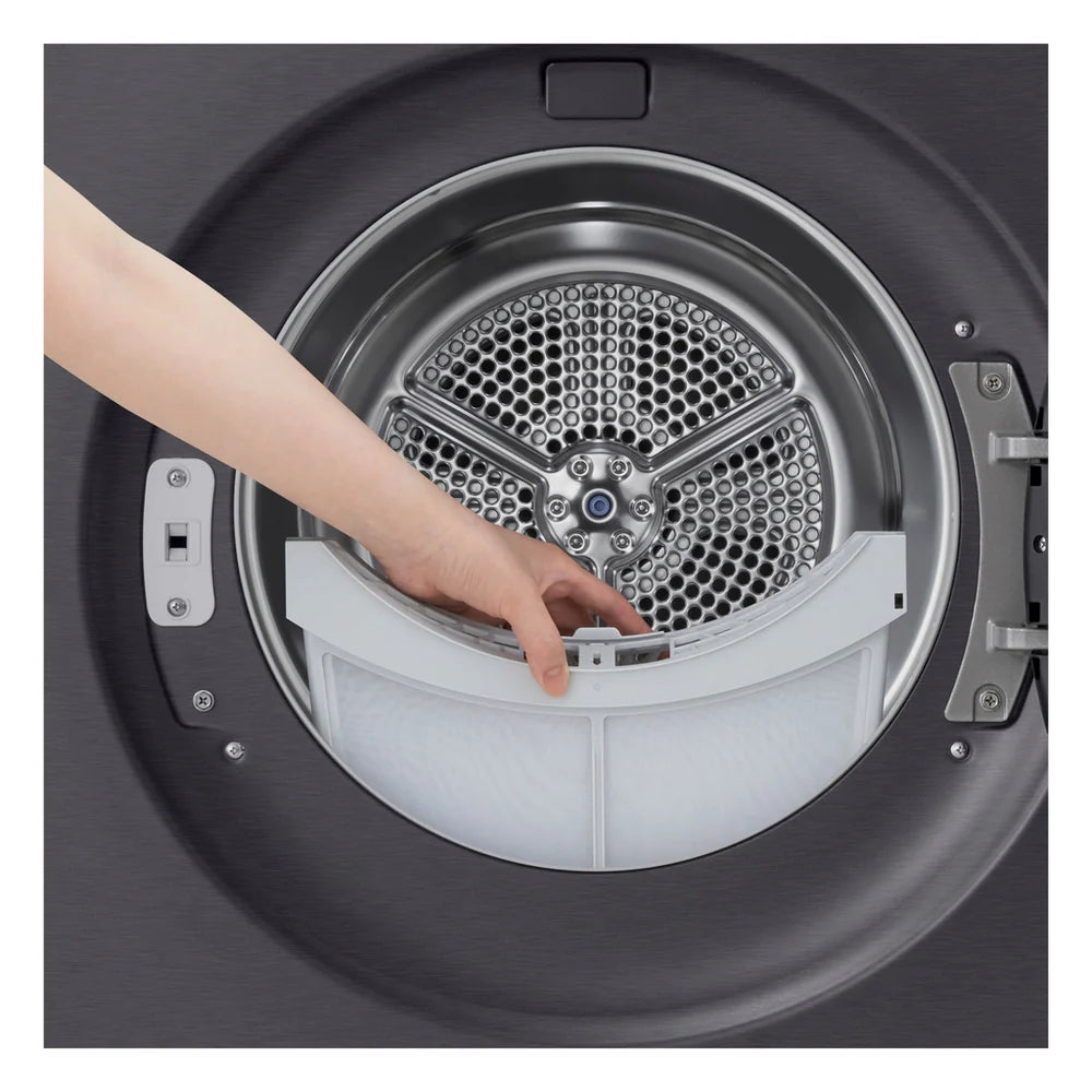 LG RHX7010TBB AI Dry 10kg Dual Inverter Heat Pump Tumble Dryer Black