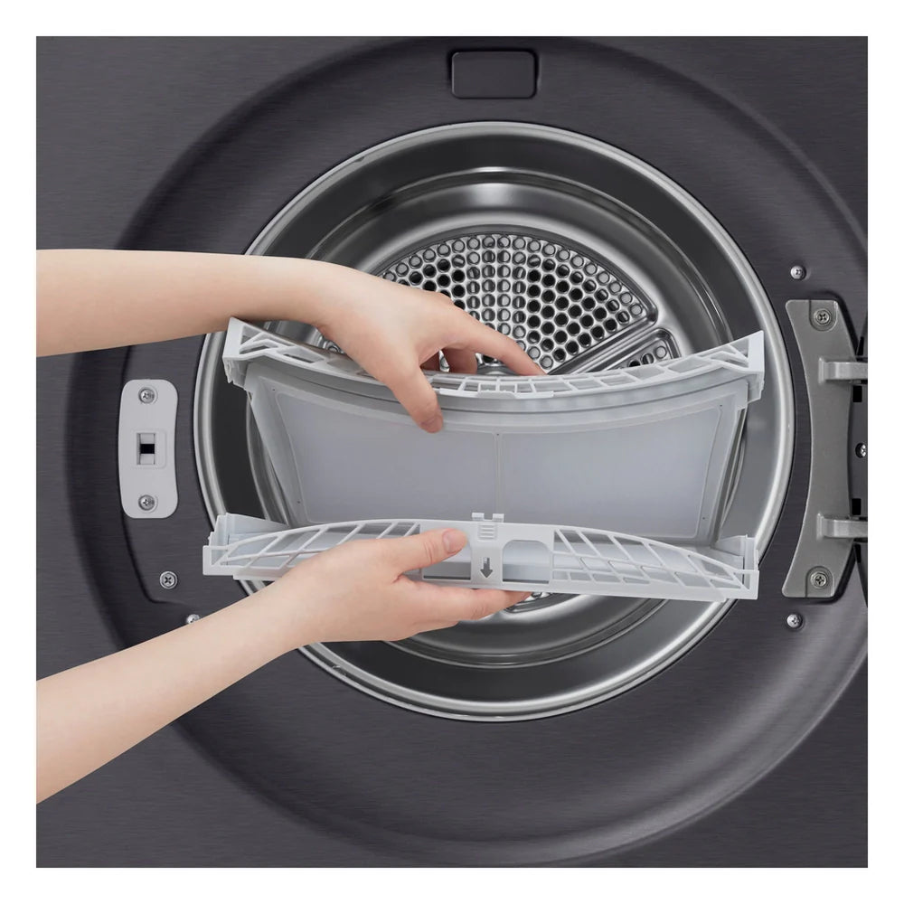 LG RHX7010TBB AI Dry 10kg Dual Inverter Heat Pump Tumble Dryer Black