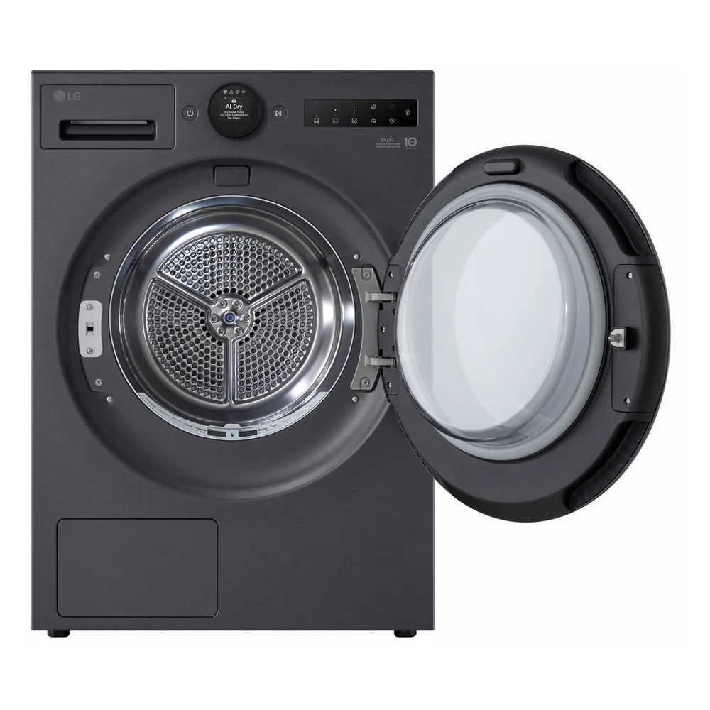LG RHX7010TBB AI Dry 10kg Dual Inverter Heat Pump Tumble Dryer Black