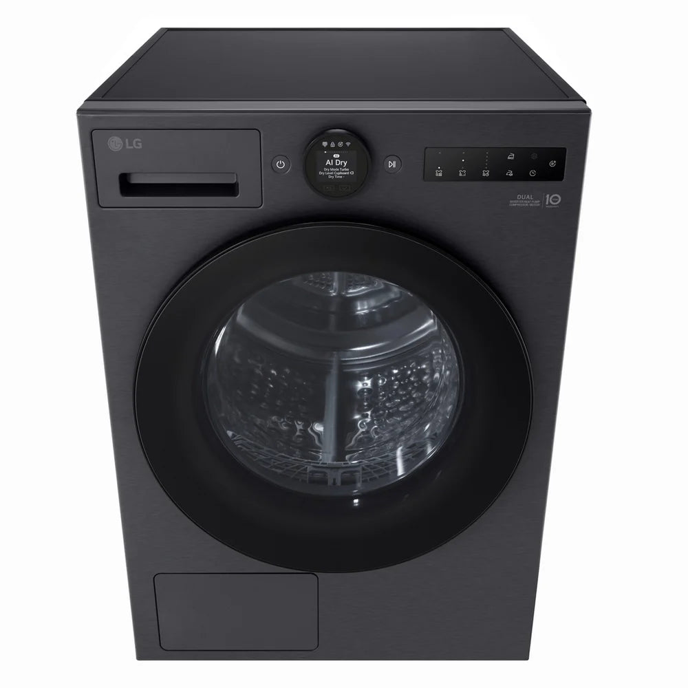 LG RHX7010TBB AI Dry 10kg Dual Inverter Heat Pump Tumble Dryer Black