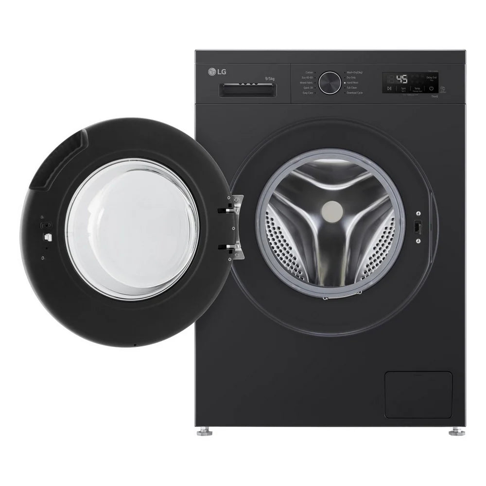 LG W4X1095NNK 9kg+5kg 1400 Spin Freestanding Washer Dryer Gloss Black
