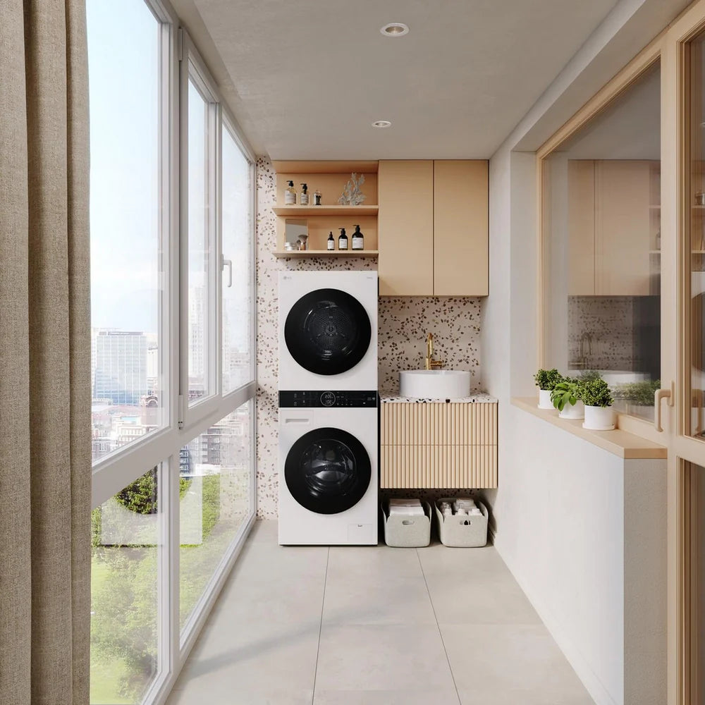 LG WT1210WWF 12kg/10kg 1400 Spin WashTower TurboWash Washer Dryer White