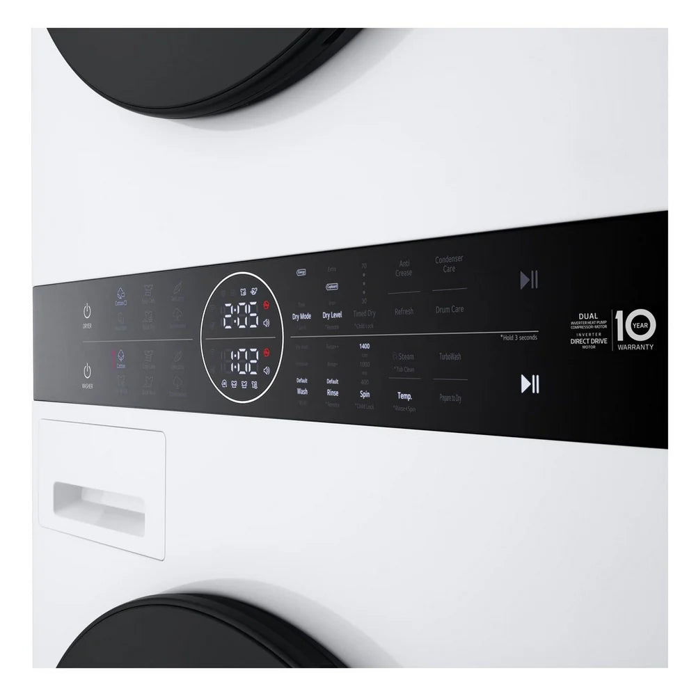 LG WT1210WWF 12kg/10kg 1400 Spin WashTower TurboWash Washer Dryer White