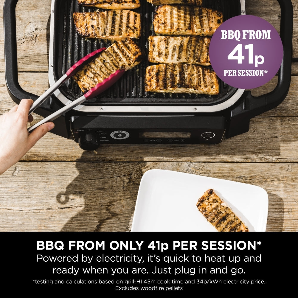 Ninja Woodfire Electric BBQ Grill and Smoker with Cover OG701UKCOVERKIT