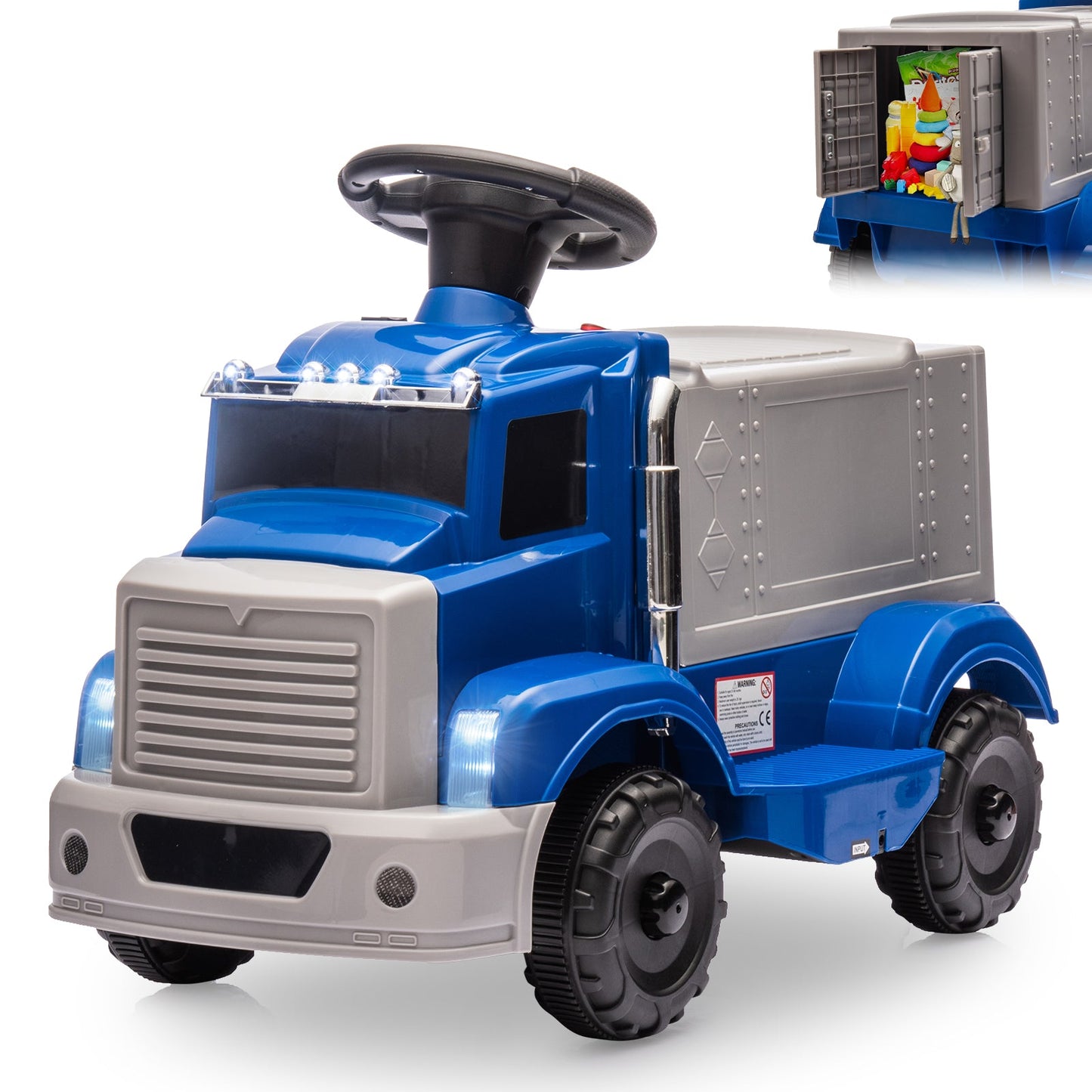 Garvee Ride - P Series: 6V Ride On Truck Toy for Kids Ages 3+ | Electric Dump Truck with Rechargeable Battery, Music & Storage | Indoor/Outdoor 4-Wheeler with Treaded Tires | Ergonomic Seat & Rubber Handle (4.5Ah)