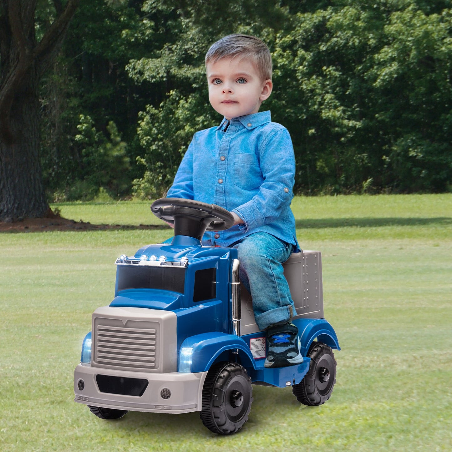 Garvee Ride - P Series: 6V Ride On Truck Toy for Kids Ages 3+ | Electric Dump Truck with Rechargeable Battery, Music & Storage | Indoor/Outdoor 4-Wheeler with Treaded Tires | Ergonomic Seat & Rubber Handle (4.5Ah)